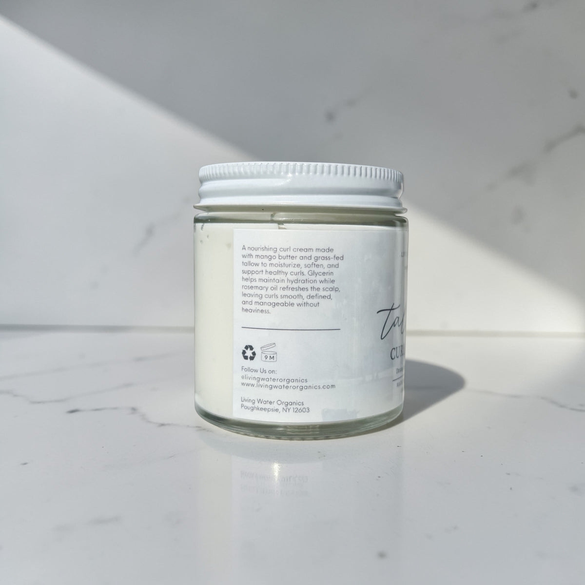 100% Grass Fed Tallow Curl Cream for Curly Hair (Promotes Repairing Damaged or Dry Hair)